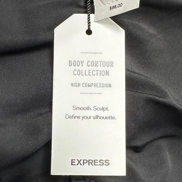 NWT Express Body Contour Cutout Ruched Bodice Mini Jersey Dress in Black Small - Picture 13 of 15